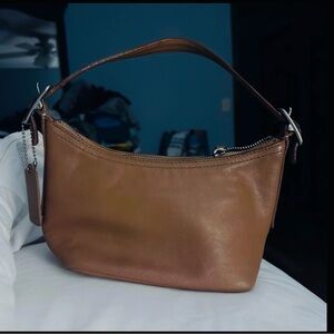 Coach Vintage Small Leather Demi Hobo Shoulder Bag 9844 Tan